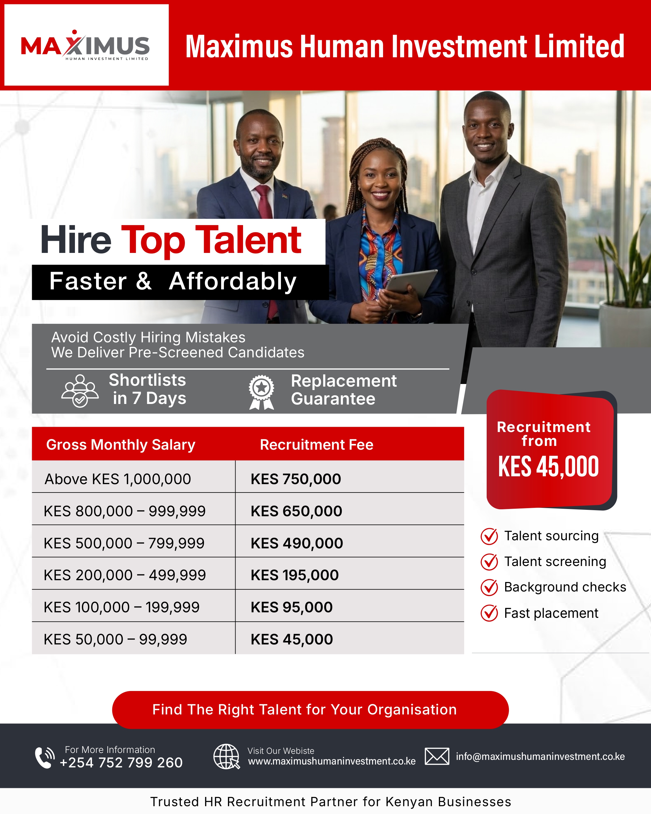 Maximus Human Investment Limited - Special Offer